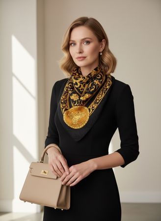 SILK SCARF BENETTON 75x75 cm
