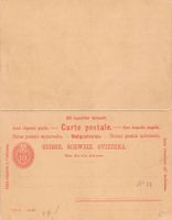 Doppel-Postkarte mit bezahlter Antwort 10 Rp N° 29, ungelauf