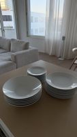Geschirr Set weiss Teller und Schalen IKEA