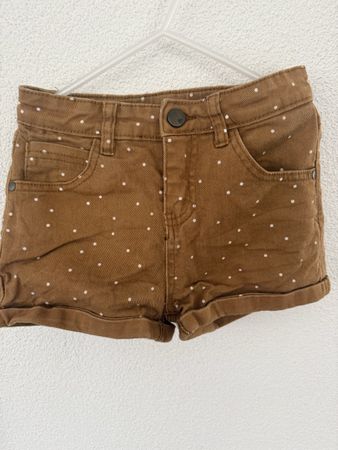 Pomp de Lux Kinder Shorts senfgelb Punkte Grösse 134/140