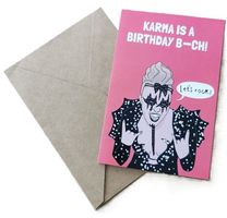 Geburtstagskarte Karma is a bitch, mit Umschlag  (neu, OVP)