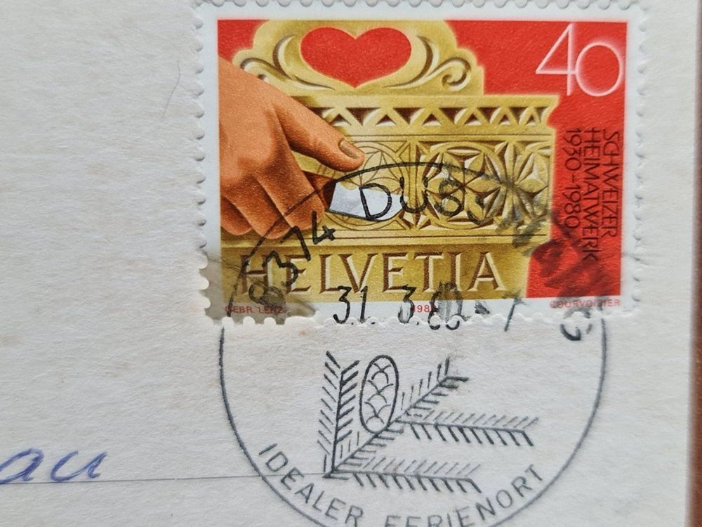 Cartoline postali: Ansichtskarte Kurhaus Dussnang 1980 – Usato da Dintikon venduto da Vexi 1