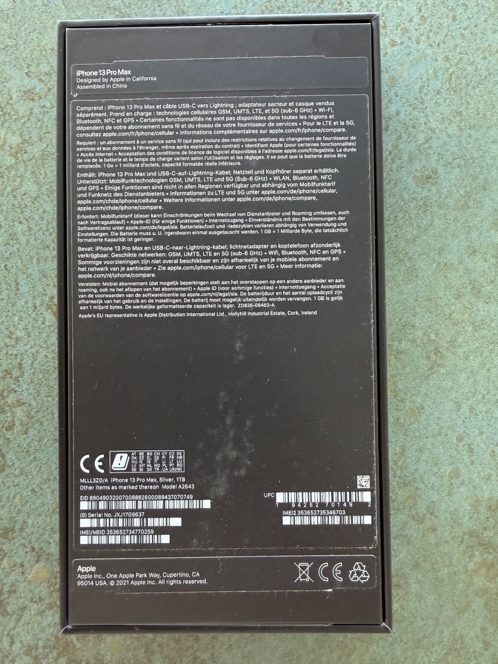 Apple Telefoni cellulari / Smartphones: Apple IPhone 13 Pro Max 1TB Silver – Usato da Bonstetten venduto da jacktharippar 1