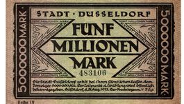 Düsseldorf 5 Mil.Mark 21.08.1923 VZ Varinte1 Reihe IV