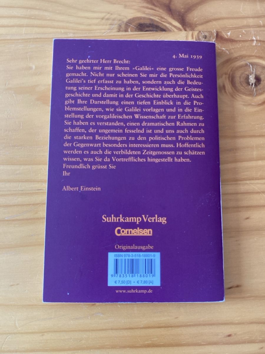 Libri: Leben des Galilei, Bertolt Brecht – Usato da Brenzikofen venduto da mar_m9vl 1