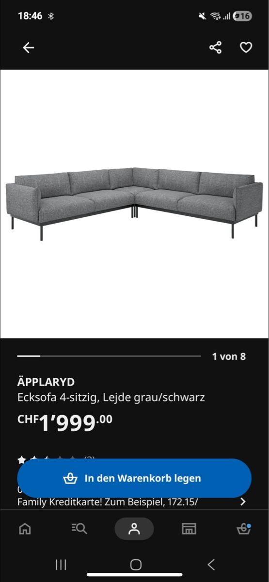 Sofas: IKEA ÄPPLARYD Ecksofa guter Zustand – Gebraucht aus Brügg BE von BlitzChopf 3