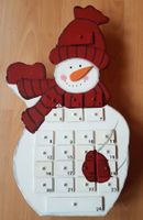 SÜSSER SCHNEEMANN ADVENTSKALENDER / HOLZ (NEUWERTIG)