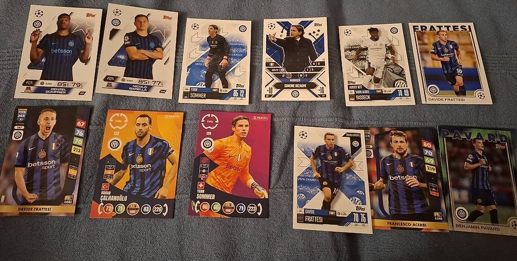 Cartes à collectionner: Fussballsammelkarten Set Inter Mailand  – D'occasion à Pfäffikon SZ par yello13
