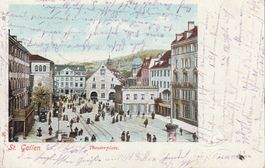 St.Gallen-Theaterplatz-Litfasssäule 1904