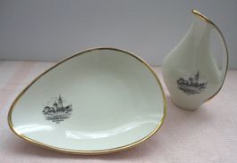 Porzellanset Schale/Vase Romanshorn;Sevelen Rheintal Suisse