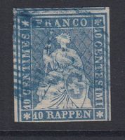 SBK 23A2 Strubel preussisch blau, blauer Stempel, FA Hermann