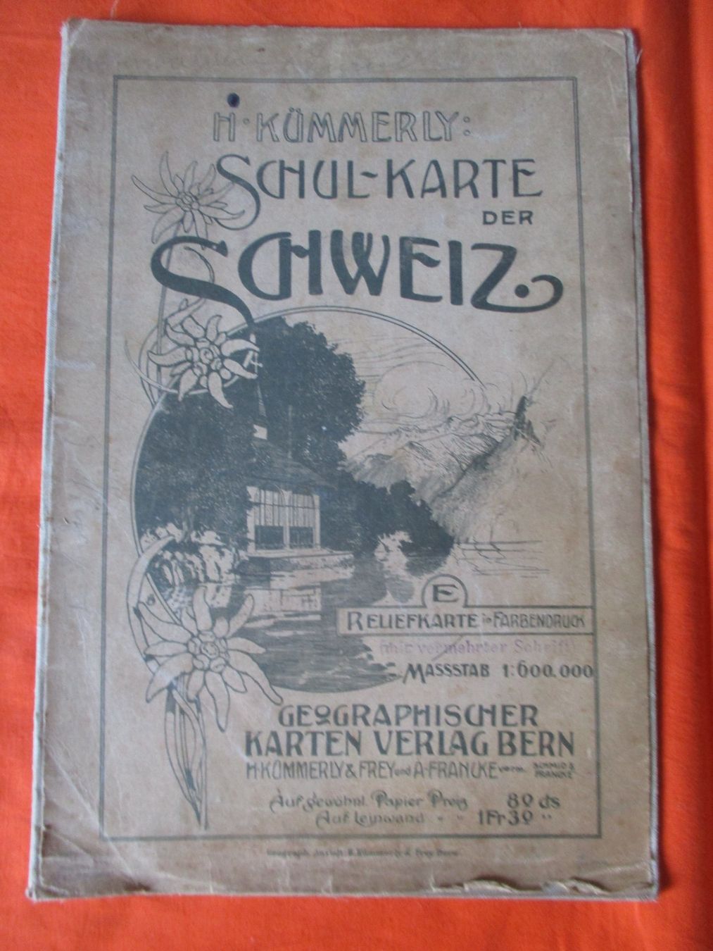 Cartine & Atlanti: Jugendstil Schweizer Karte, Landkarte – Usato da Birsfelden venduto da alles-muss-raus