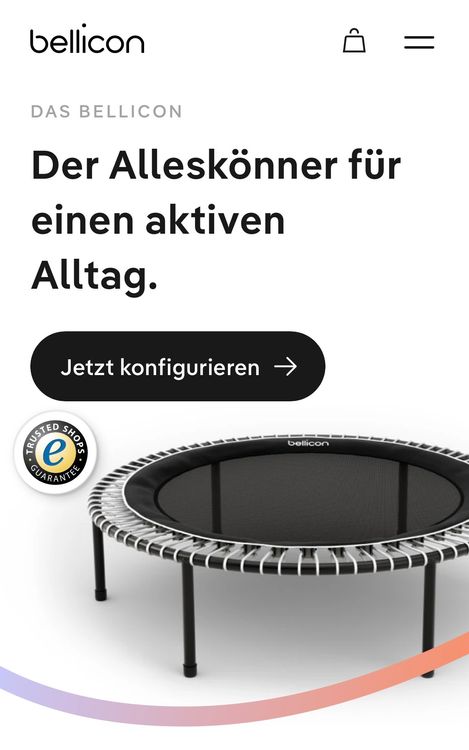 Gutschein für ein bellicon Trampolin CHF 700.- (Neu und ...