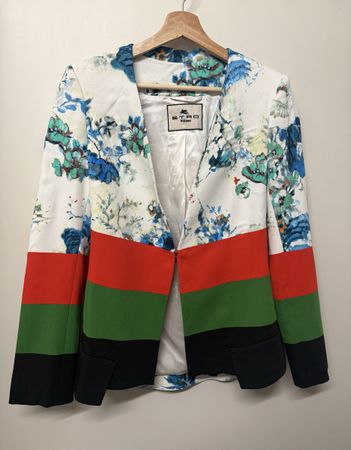 Etro Blazer floral mit Streifen Grösse 42 guter Zustand