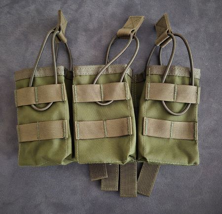 Triple Open Mag Pouch AK 7.62mm Ranger Green -  Warrior Assa