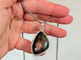 Collier avec labradorite - Élégant & Naturel!