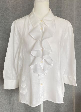 Lauren Ralph Lauren Hemdbluse aus Leinen Grösse 14 (XL)