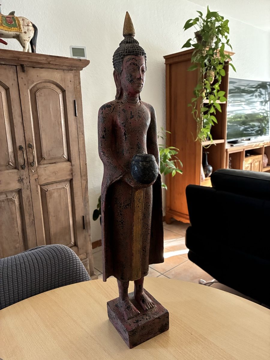 Sculture & Statue: Bouddha kmer du Cambodge en tek – Usato da St-Aubin-Sauges venduto da asianart 2