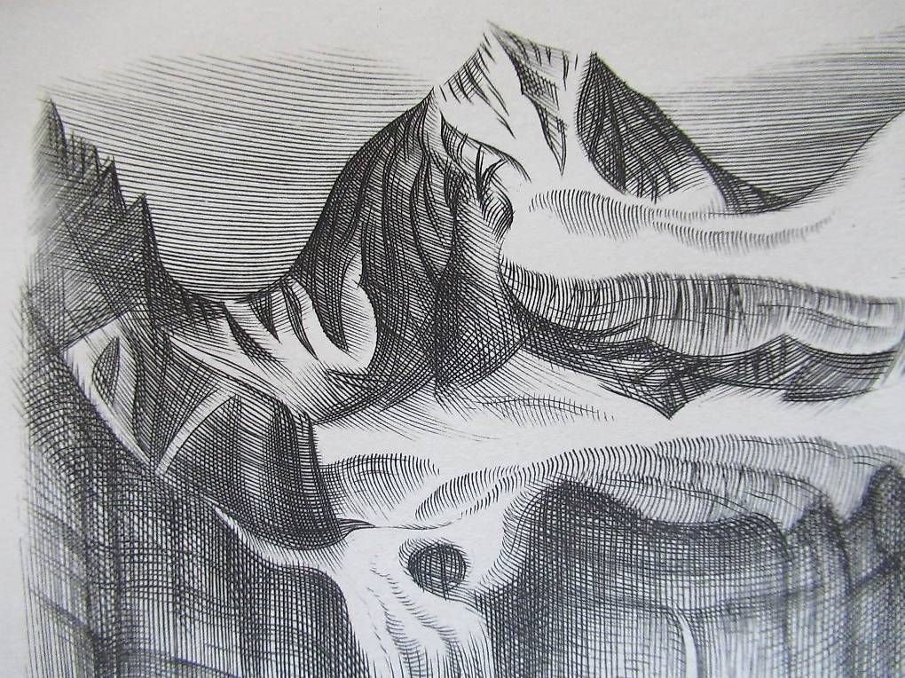 Dipinti: Glacier - 1936 - signe inconnu – Usato da Chernex venduto da Nouveaunom 2