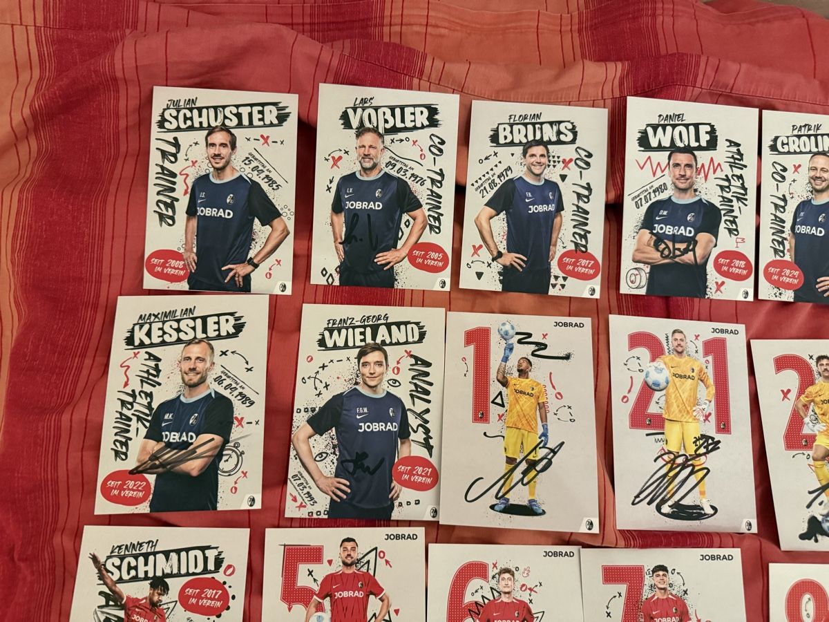 Autographes: Autogrammkarten SC Freiburg signiert  – D'occasion à Rüschlikon par Andi_2000 1