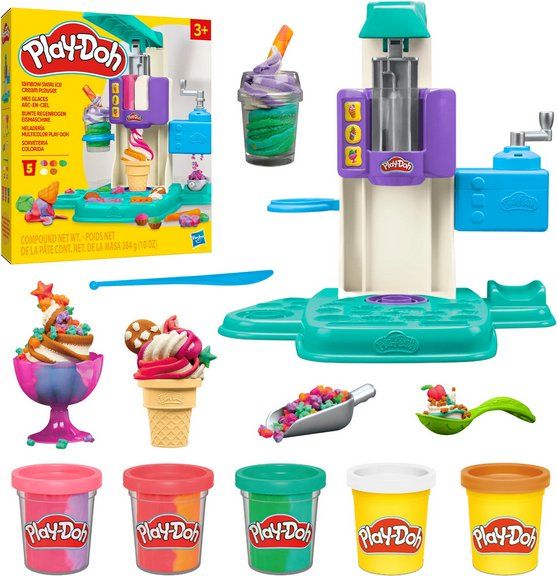 Play-Doh Spielzeuge: Play-Doh Regenbogen Eismaschine 5 Dosen Knete – Neu und originalverpackt aus Oensingen von Liquidations-Shop 1