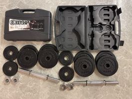 Hantelset 2x 15kg - Bodyshape - Mit Koffer - Gut erhalten