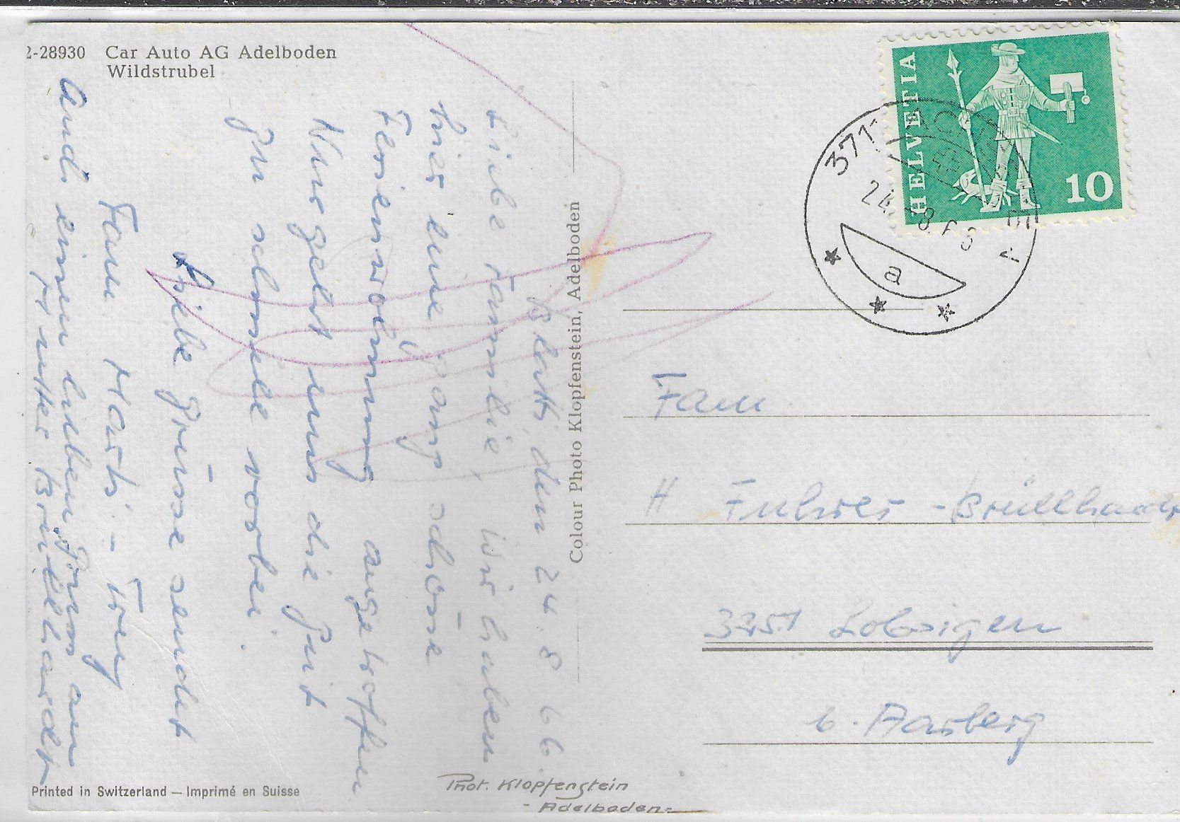 Cartes postales: Car Auto AG - Adelboden - Autobus – D'occasion à Ettingen par Kartenplanet 1
