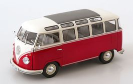VW T1b Samba Bus 1960-1963 weiss / dunkelrot 1:18 von Solido