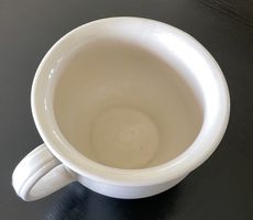 Nachttopf Topf Keramik weiss Deko Geschenk Gefäss Nostalgie