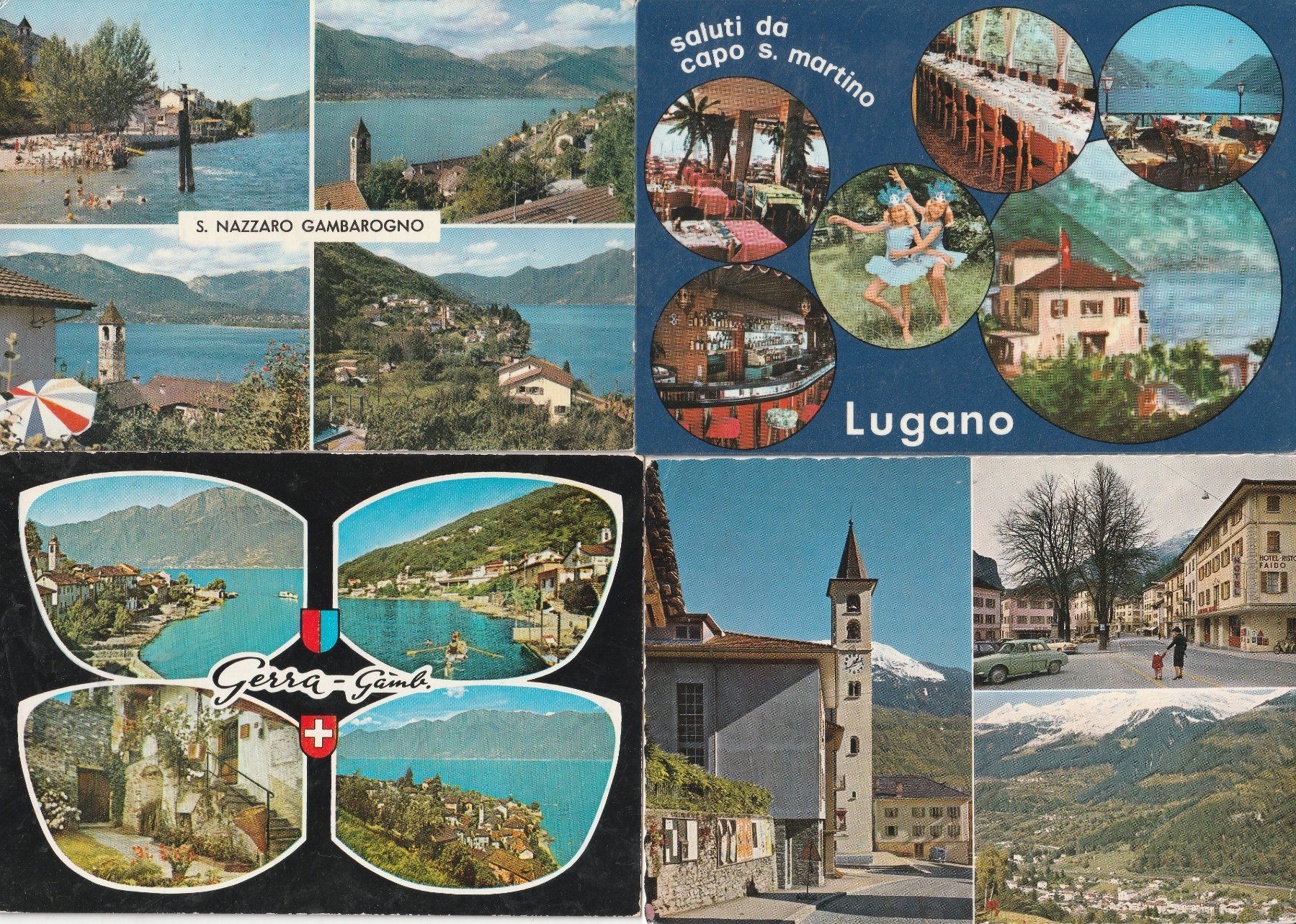 Cartoline postali: 12 Mehrbildkarten Tessin – Usato da Lumbrein venduto da made02