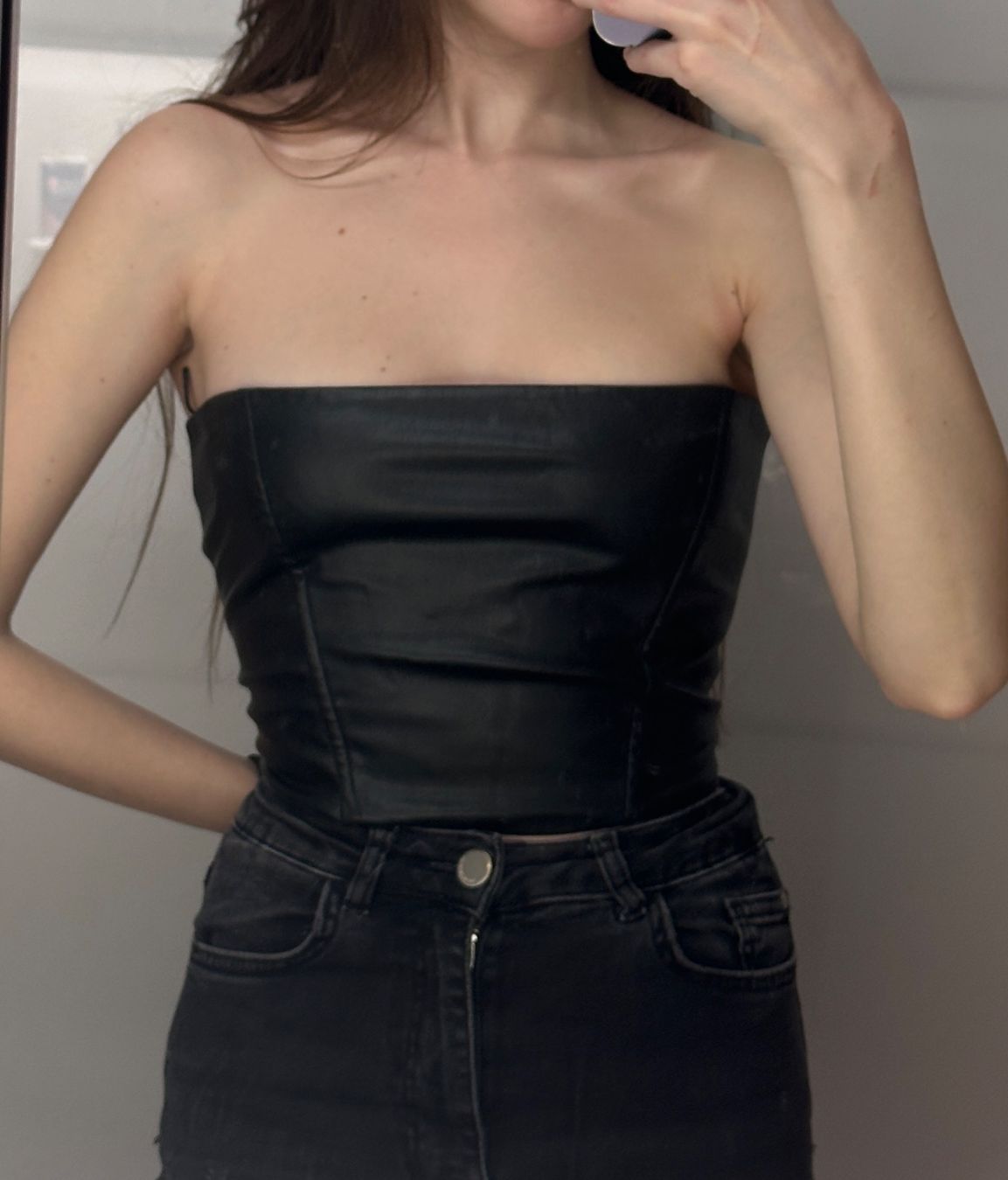 Zara Top: Leder-Top von Zara – Usato da Dübendorf venduto da mme_pmz8