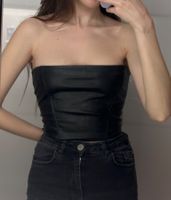 Leder-Top von Zara