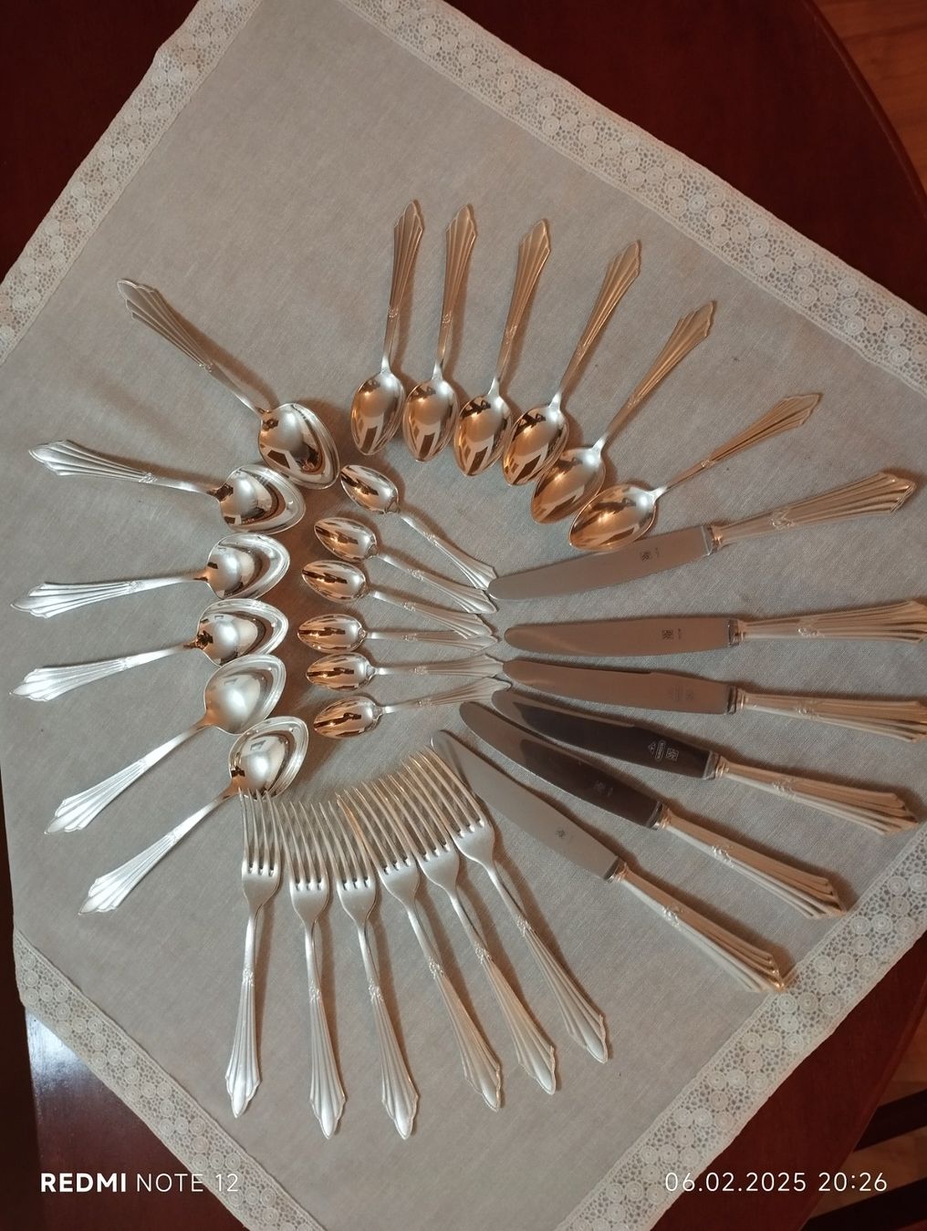 WMF Set di posate: Set 30 Teilig -WMF Fächer/Fächermuster versilbert- – Usato da Rorschacherberg venduto da Giova1922 1
