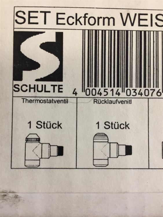 Thermostat-Set Eckform 1/2" weiss-403 3