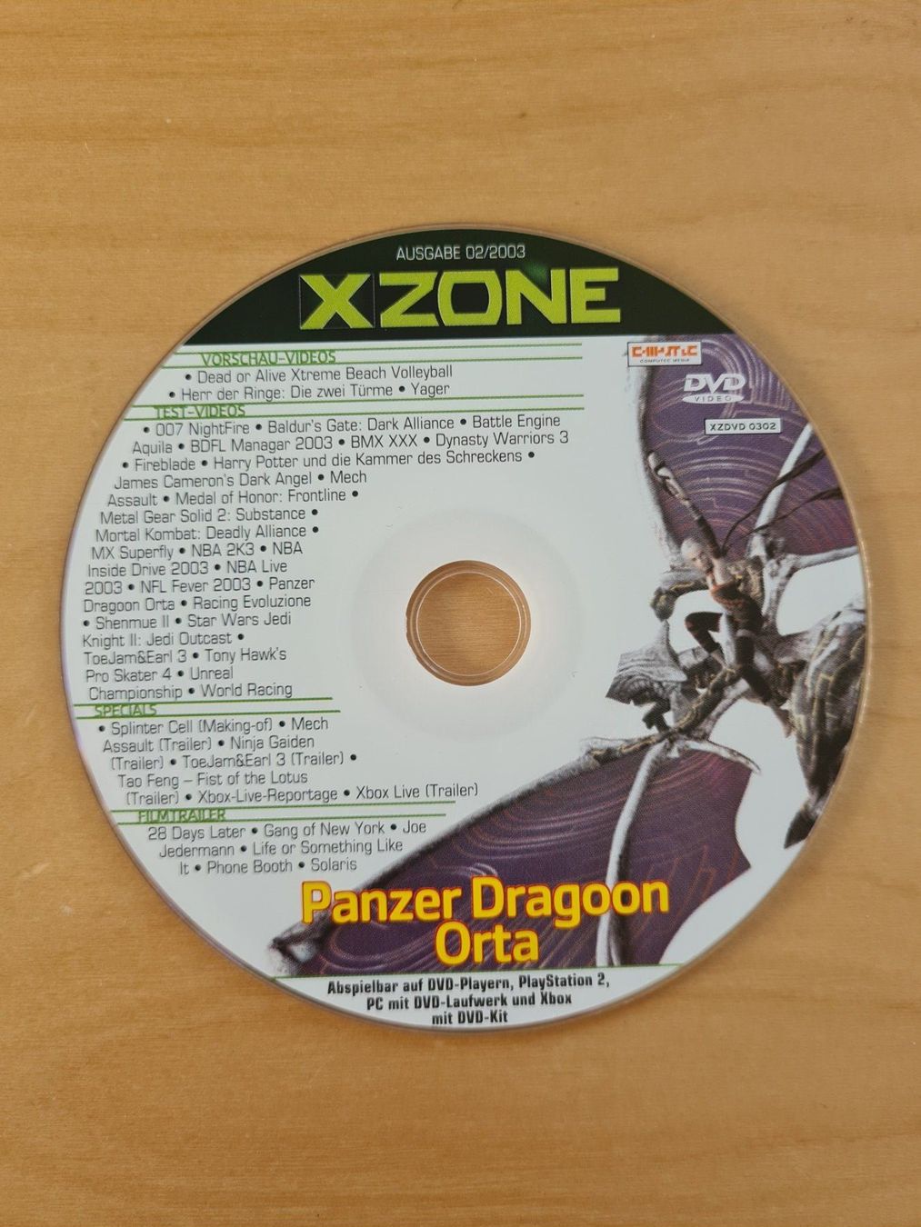 Tutti i DVDs: X Zone CD Ausgabe 02/2003 – Usato da Oberwil BL venduto da Spieltopia