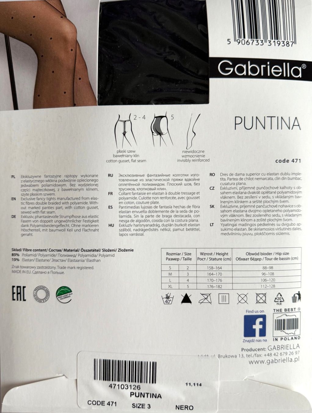 Calze & Collant: Strumpfhose Gabriella Puntina – Nuovo e nell'imballaggio originale da Menziken venduto da ABA60 1