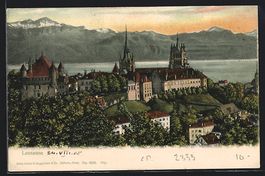 Lausanne, Teilansicht gegen eine Bergket