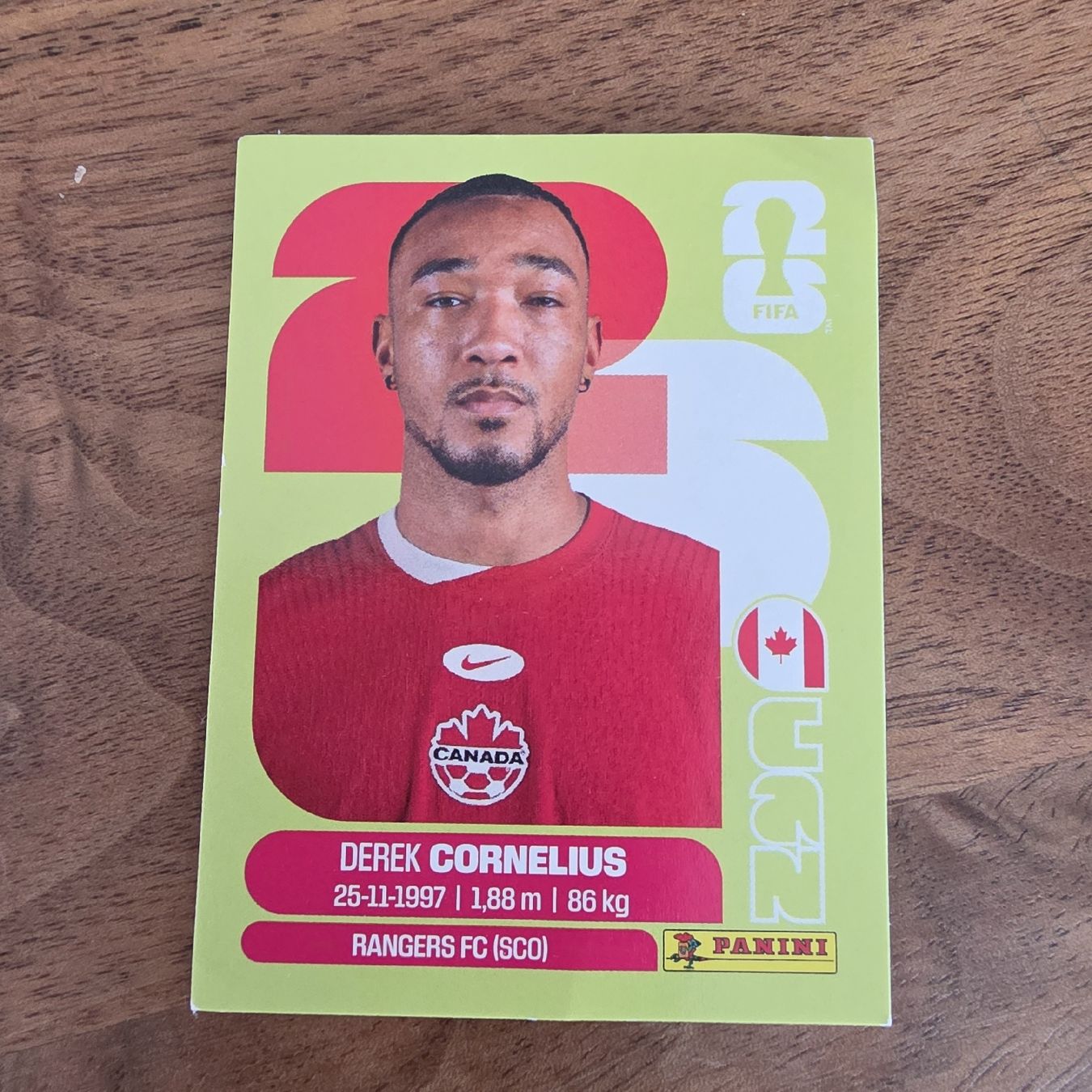 Panini Carte collezionabili: Panini WM 2026 Sticker Derek Cornelius CAN 7 neu – Nuovo (secondo la descrizione) da Buchs AG venduto da LogoParts