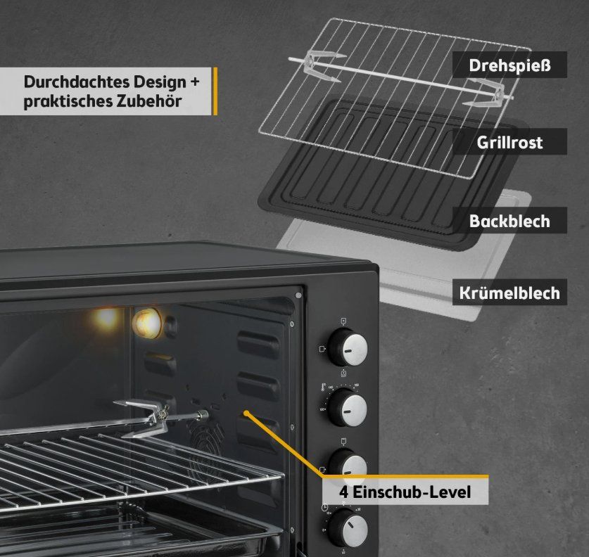 Forni: Minibackofen 60L 2000 W Premium-X – Nuovo e nell'imballaggio originale da Amriswil venduto da JaJa-Express 3