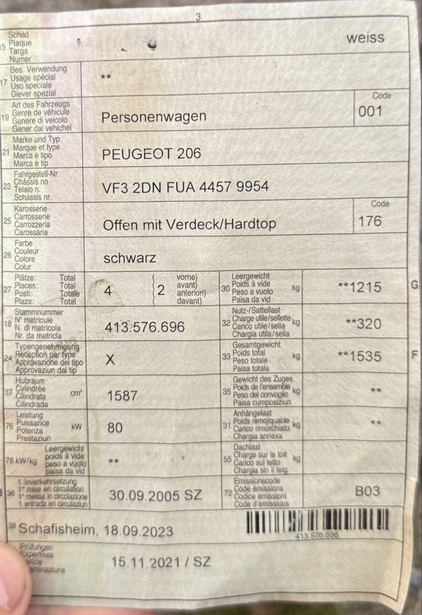 Peugeot Autos: Peugeot 206 – Défectueux à sennhof par sedi199 3