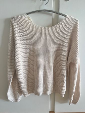 Only Strick Pullover mit Spitze / Größe L