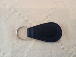 Schlüsselanhänger schwarz, Leder, ca. 9 cm