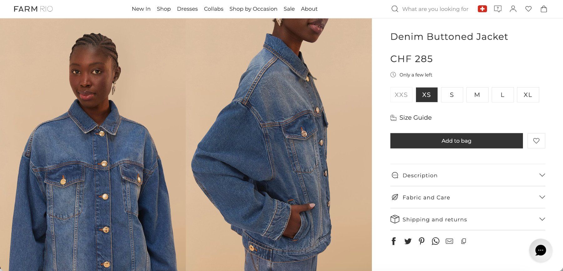 Farm Rio Giacche: New CHF 285 Farm Rio denim jacket - S – Usato da St-Sulpice VD venduto da juhdu 1
