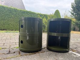 2 Kartell Componibili 2 Elemente olivgrün