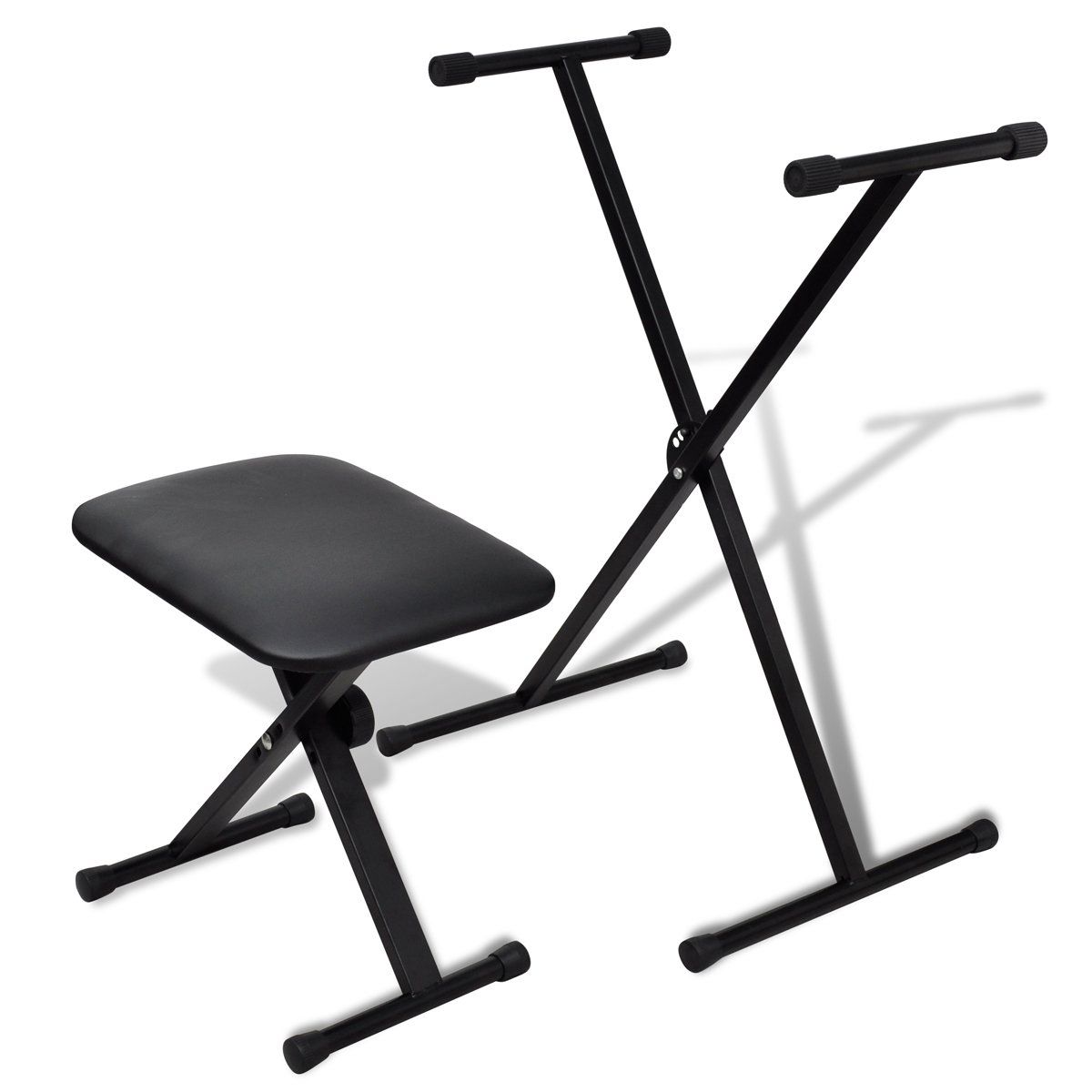 Supporti per strumenti musicali & leggii: Keyboardständer- und Hocker-Set Verstellbar – Nuovo e nell'imballaggio originale da Baar venduto da vidaxl
