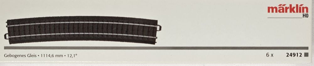 Märklin 24912: 6 Stück Gebogenes C-Gleis Radius 1.114,6 mm | Kaufen auf ...