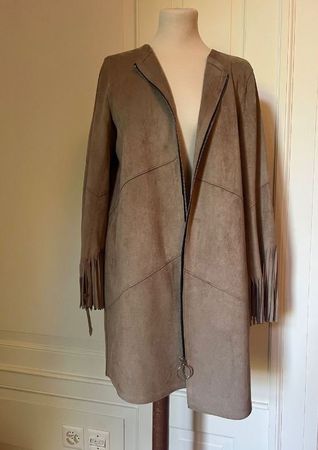 Kurzmantel Gilet Fransen L Zara