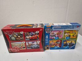 Puzzle Paw Patrol und Disneycars ab 3, ab 4