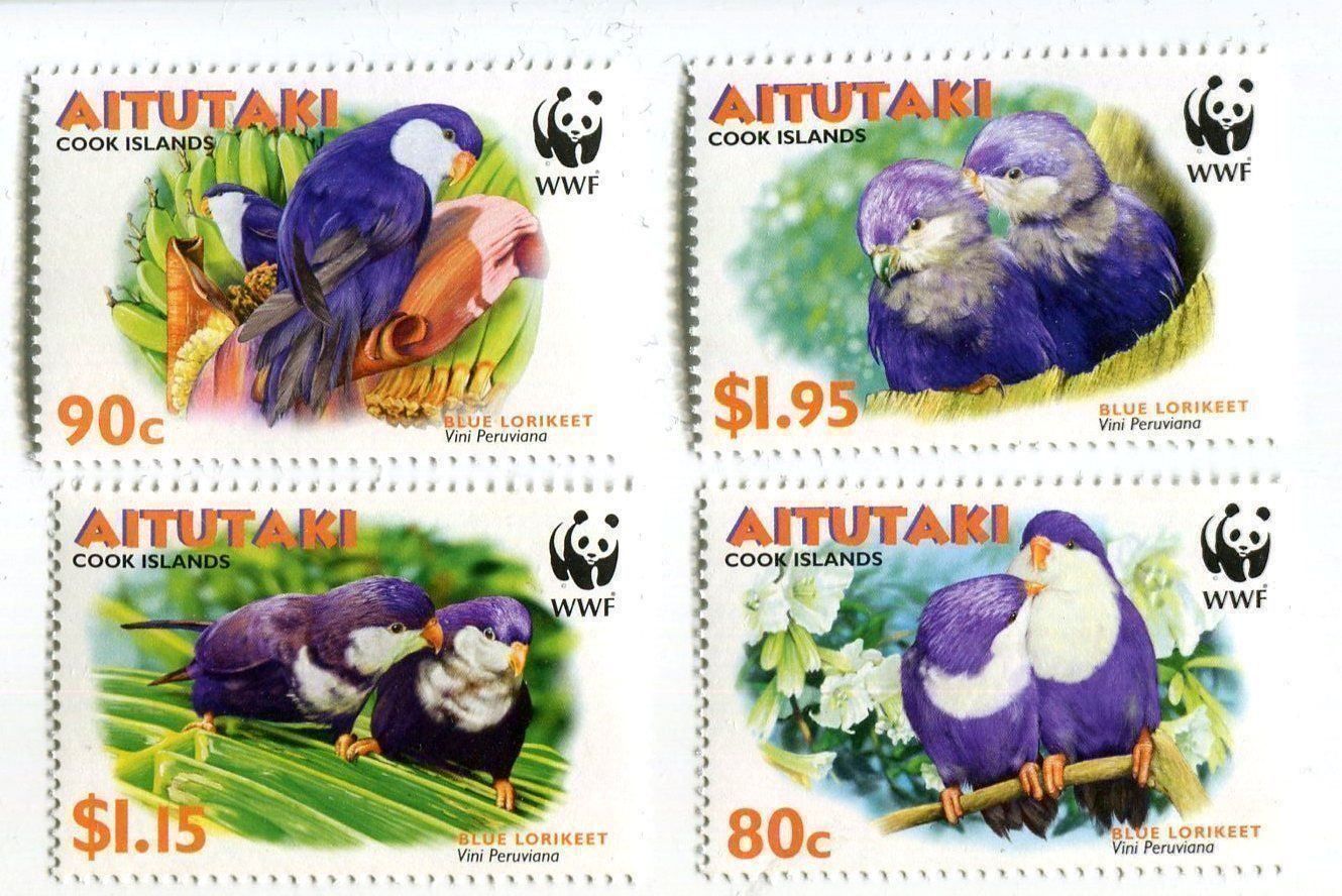 Tutti i francobolli: Briefmarken "Papageien". Aitutaki. – Nuovo e nell'imballaggio originale da Basel venduto da Butsch5