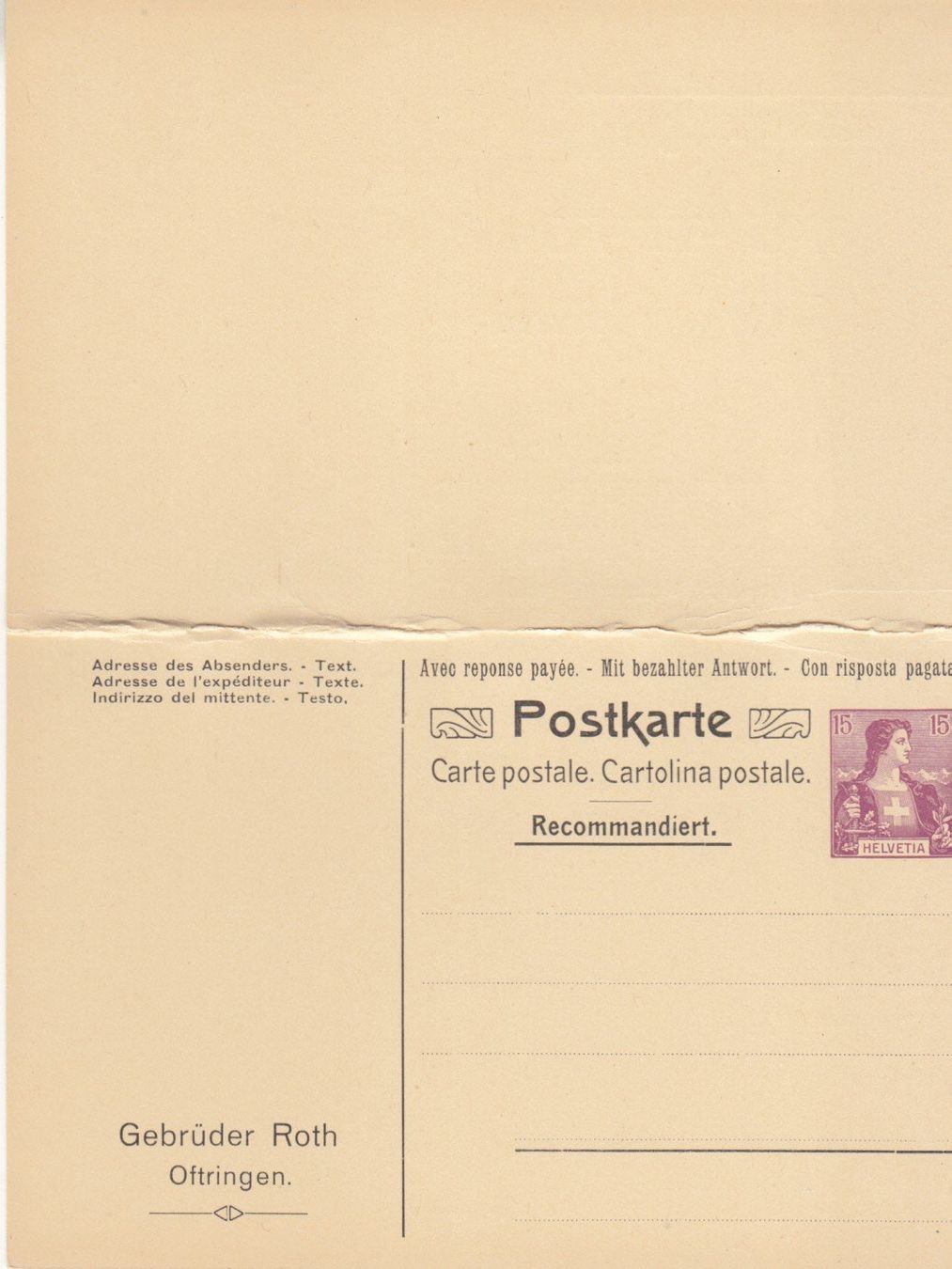 Alle Briefmarken: SGK PPK 116 Roth Oftringen – Gebraucht aus Bürglen TG von StampGraf